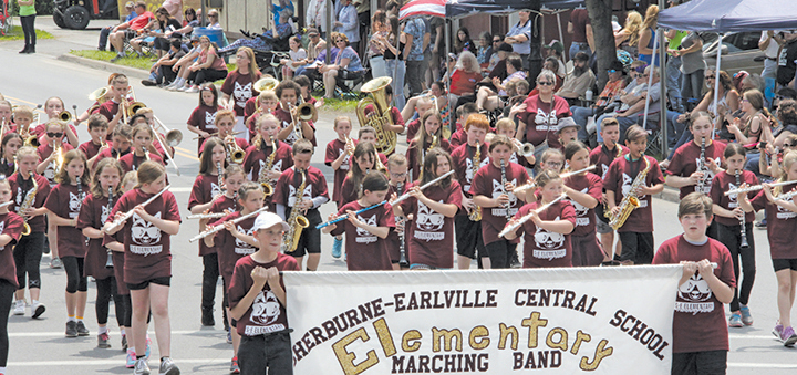 Forward march with the 72nd Sherburne Pageant of Bands