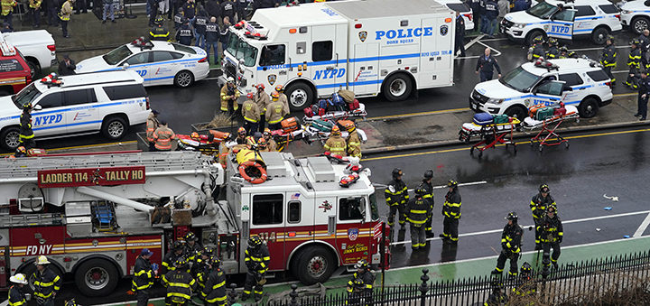 Gunman opens fire on Brooklyn subway; at least 16 injured