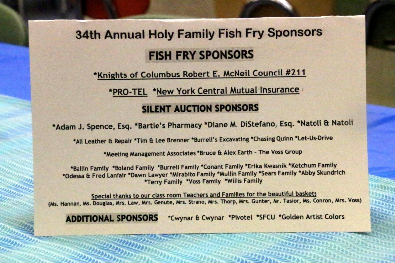 34th annual Holy Family Fish Fry